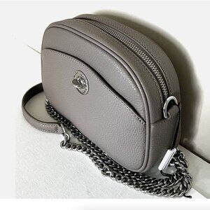 New Marc Jacobs Crossbody Camera Bag Pebble Leather Concrete